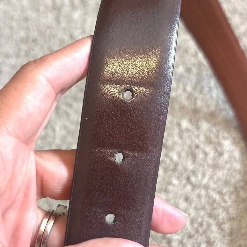 Boconi Men's Brown Leather Made Nashville Brown Genuine Leather Belt Size 36